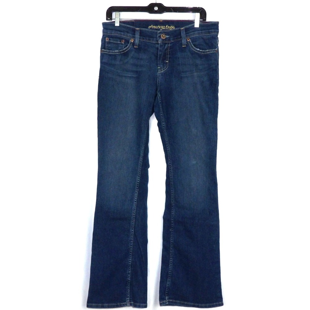 American Eagle Vintage Y2K Stretch HIPSTER Flare Denim Jeans Women's 10